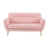 Skandinavischer-Sofa 2/3-Sitzer aus Stoff, rosa